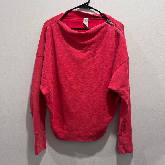 We The Free Sweaters - We the Free Sz MED Nikala Ribbed Pullover Boatneck Slouched sleeves with Zipper